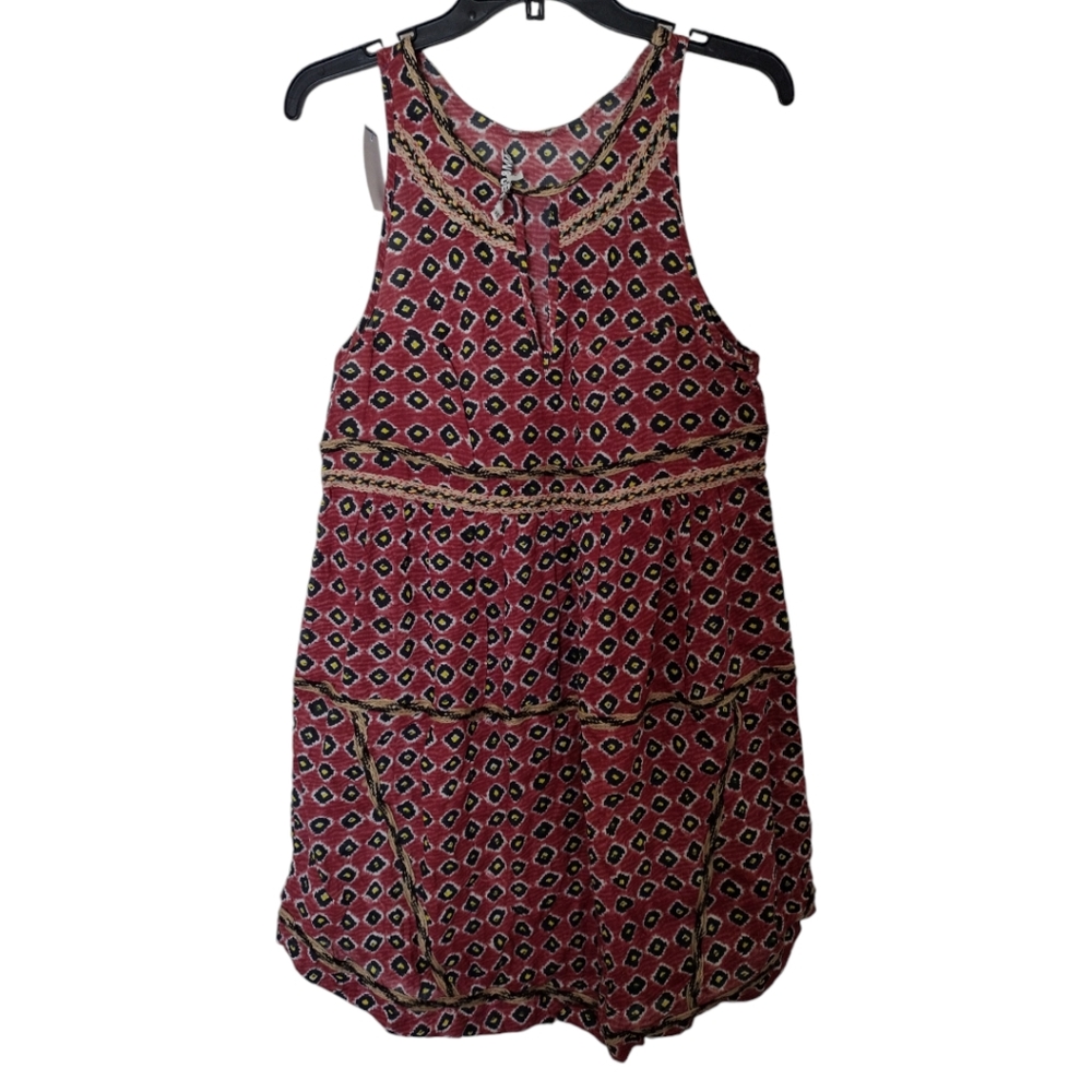 Pam & Gela tiered dress in Ikat size small 100% cotton